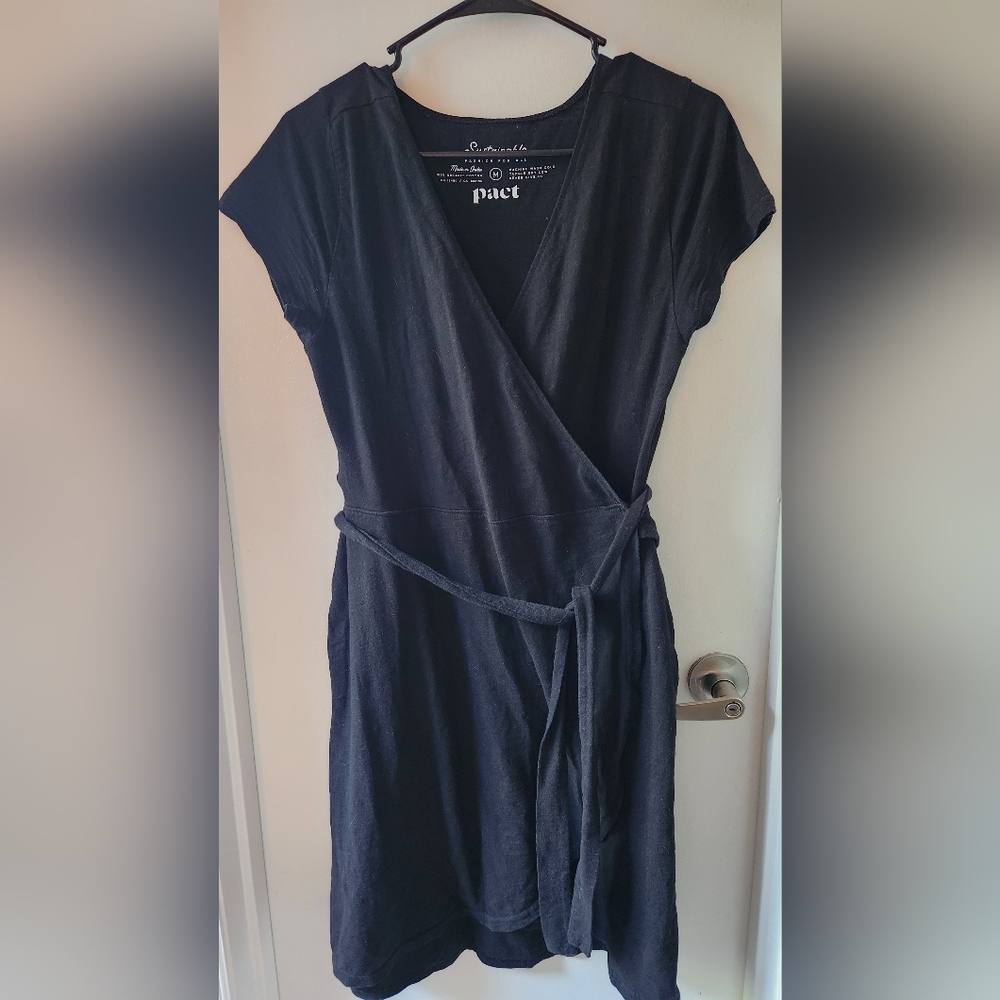 Pact Women’s Black Wrap Dress